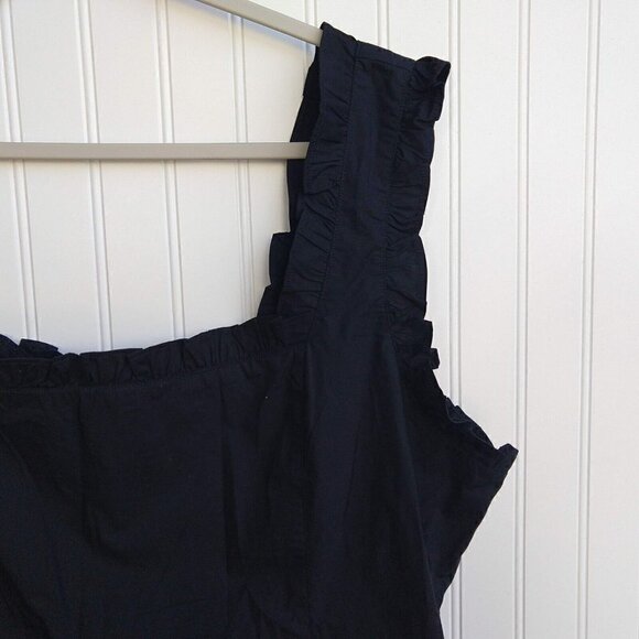 J Crew Ruffle Trim Mini Dress in Stretch Cotton Poplin Plus Size 24 NWT BR445 - Picture 5 of 15